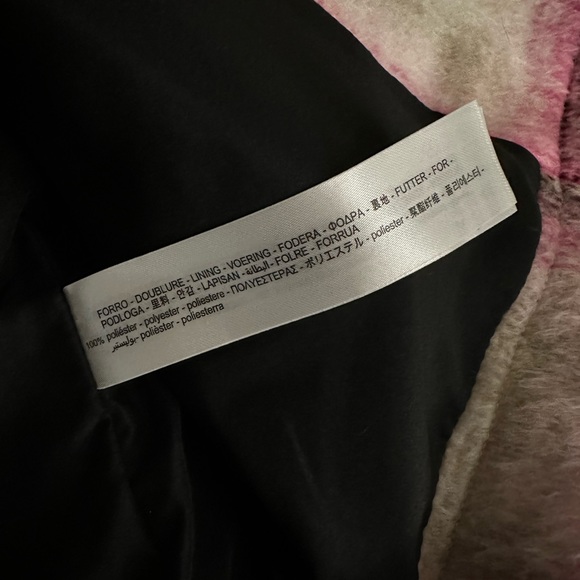 Zara pink plaid oversized shacket jacket size XS NWT - Picture 9 of 9